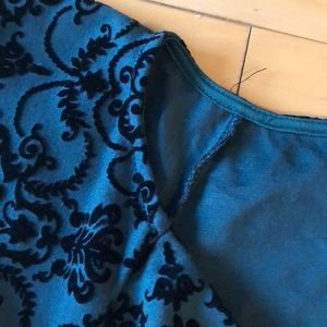 Forest green velvet dress